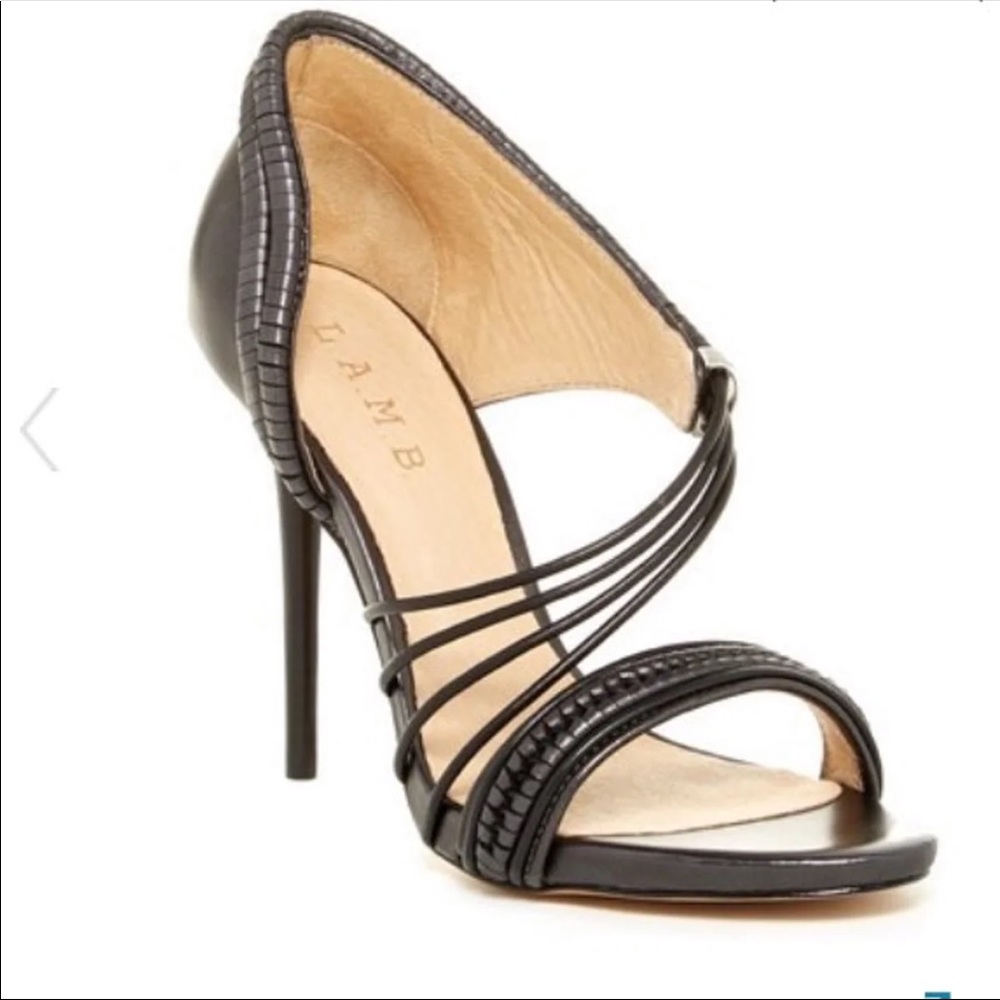 NWT L.A.M.B Leather Karoline Heel